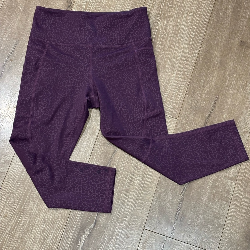ZYIA Purple Patterned Leggings